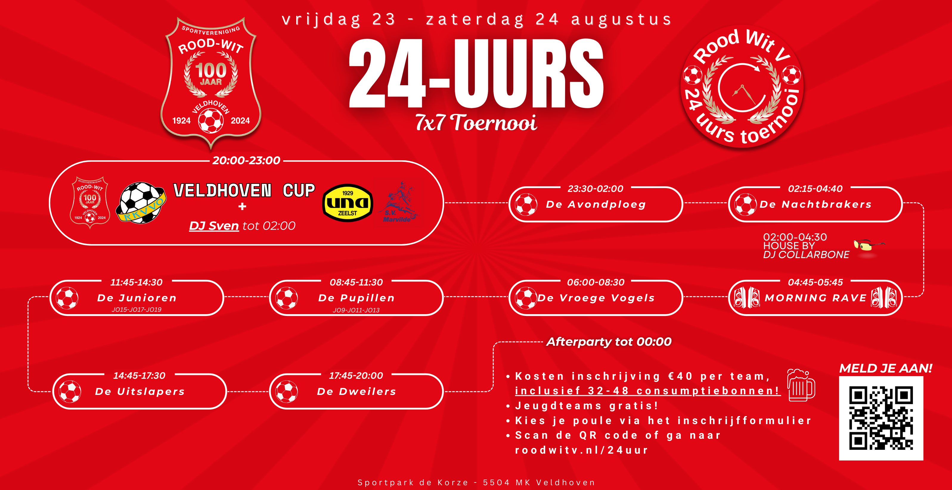 24-uurs toernooi bij Rood-Wit
